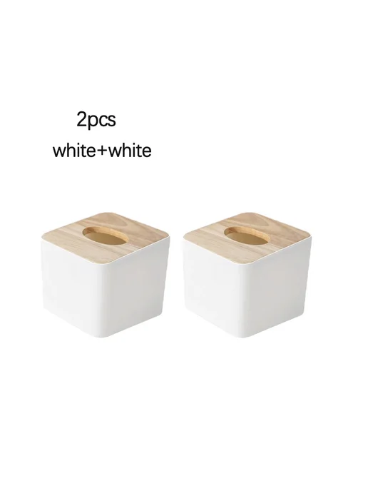 Нет бренда Коробка для салфеток White and Black, 2 шт