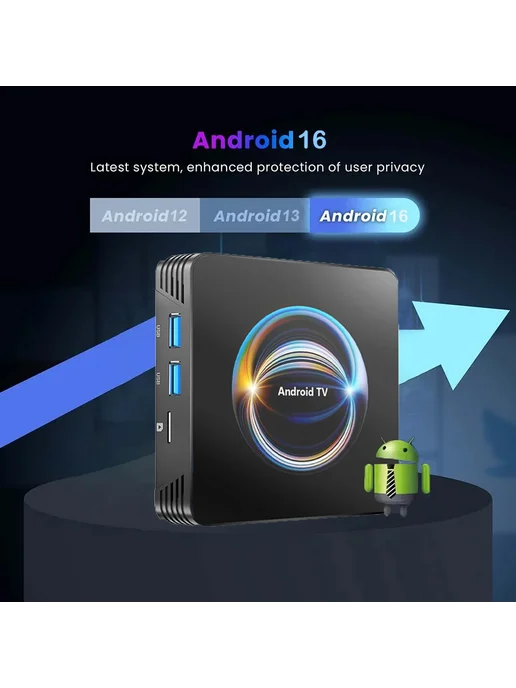 BLKJ Android ТВ приставка X66 4G 64G, Voice Remote, AU Plug, 4 г, 64 г, фото 3