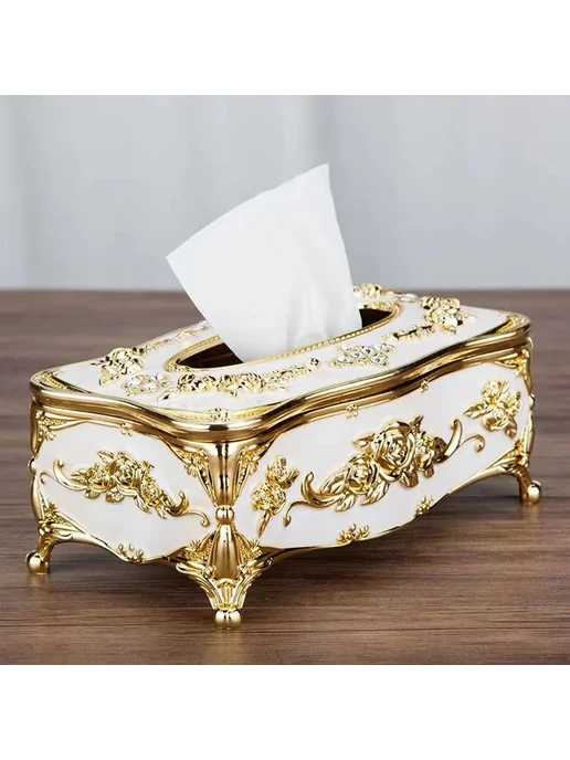 GQIYIBBEI Пластиковая коробка для салфеток B-Golden, коричневый, фото 2