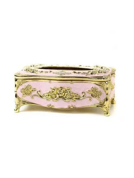GQIYIBBEI Коробка для салфеток B-Golden Pink, розовый