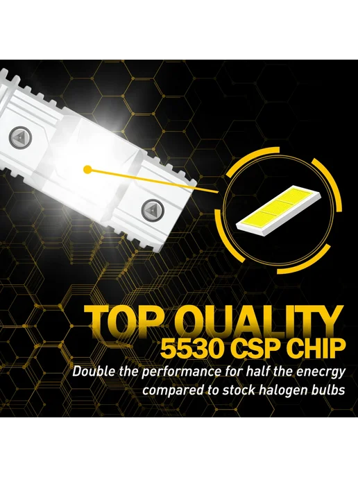 AUXITO Светодиодные Лампы Для Фар H7, 2 Шт, Чип CSP, 12В, С, 2 шт, фото 3