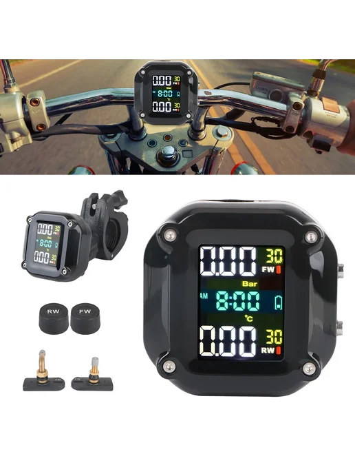 Нет бренда Система Контроля Давления В Шинах Мотоцикла TPMS 0-6 Бар С 2, вариант, фото 2