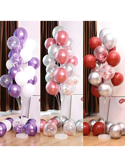 Набор подставок для шаров Runtowo 2 шт Черный, 130cm, 2 шт, фото 3