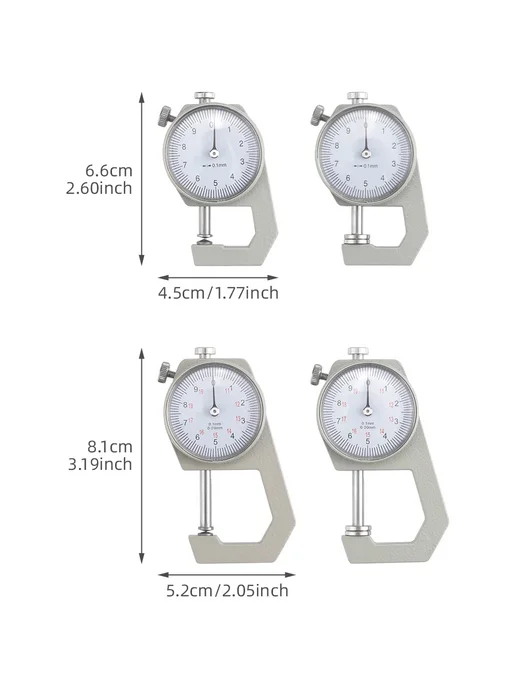 QJH Цифровой измеритель толщины кожи RX186 Flat Head 0-20mm, вариант, фото 6
