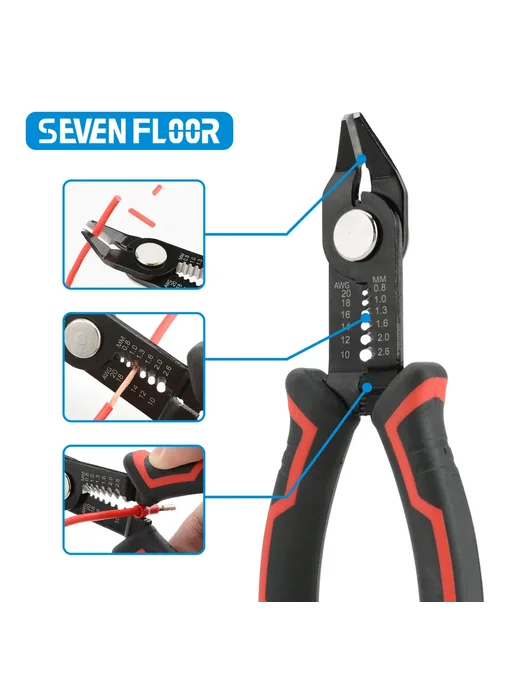 seven floor Автоматические клещи для зачистки проводов 2pcs, 2 шт, фото 3
