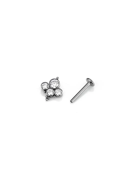 Нет бренда Титановый пирсинг F136 16G 1.0x8mm C 1pcs, 16 г, 1 шт