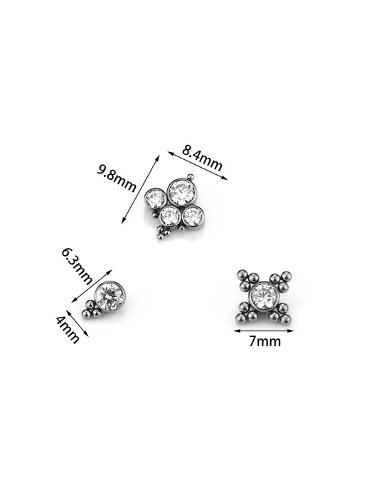 Нет бренда Титановый пирсинг F136 16G 1.0x8mm C 1pcs, 16 г, 1 шт, фото 6