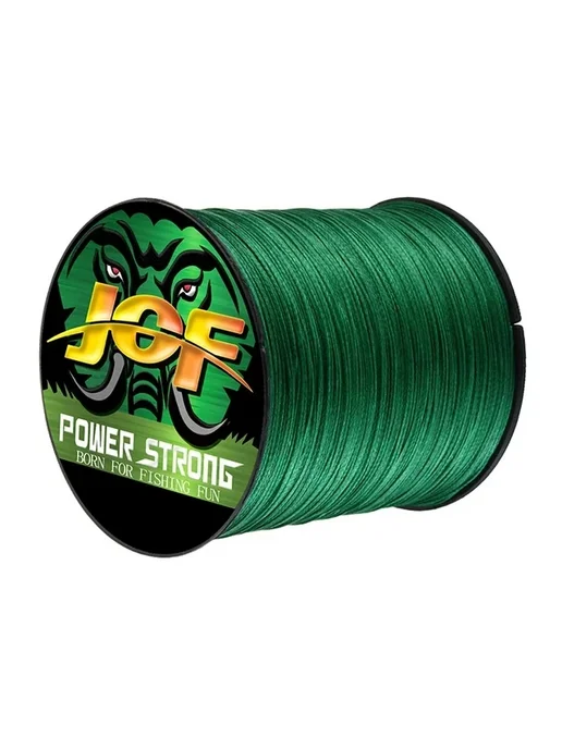 JOSBY JOF Рыболовная леска плетеная X8 500м, Зеленый, 500 м