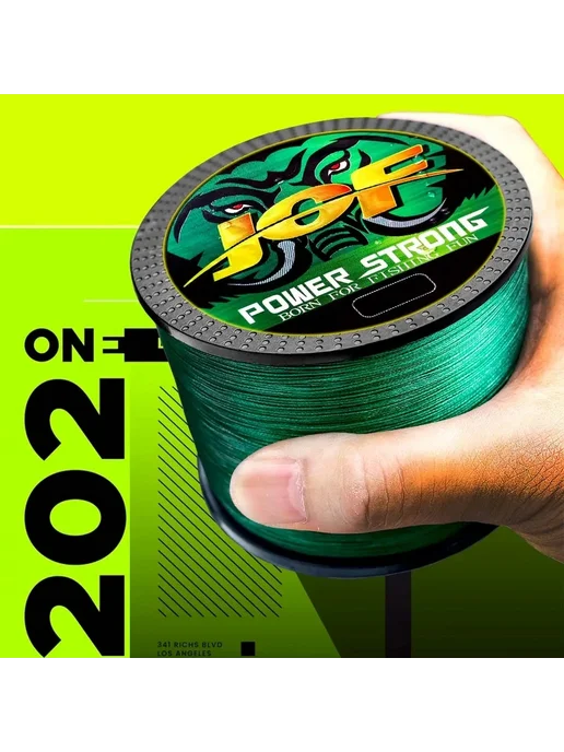JOSBY JOF Рыболовная леска плетеная X8 500м, Зеленый, 500 м, фото 6