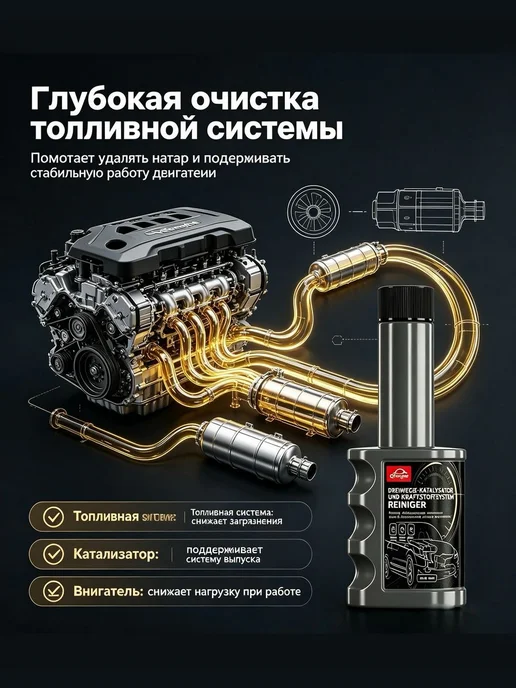 очиститель катализатора присадка в топливную систему, 60 л, фото 2