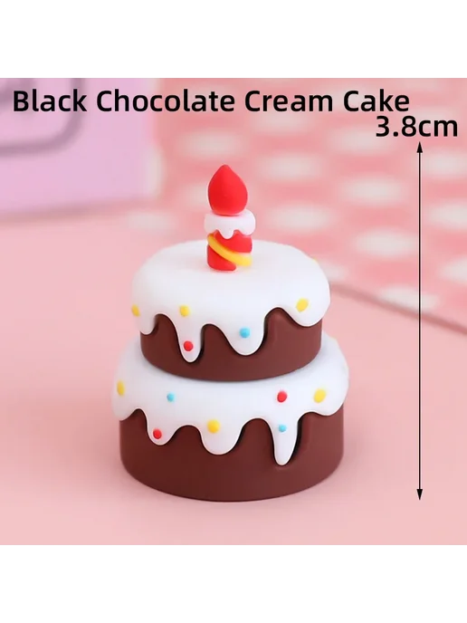Нет бренда 3D фигурки животных для торта ПВХ 2 Candle cakes, черный