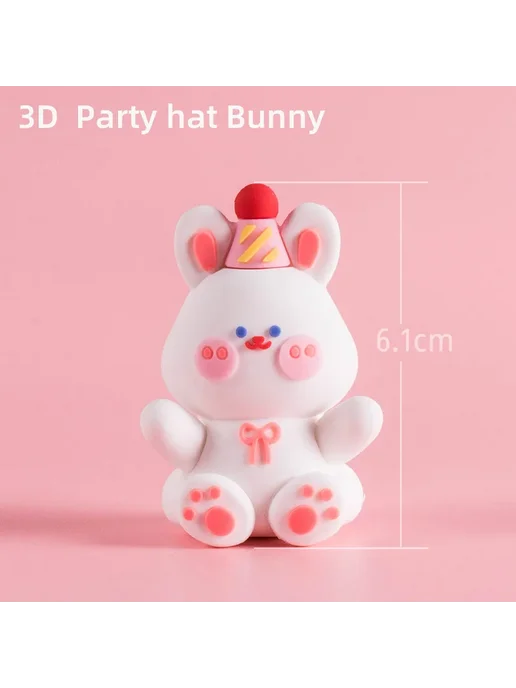 Нет бренда 3D фигурки животных для торта ПВХ 2 Candle cakes, черный, фото 5