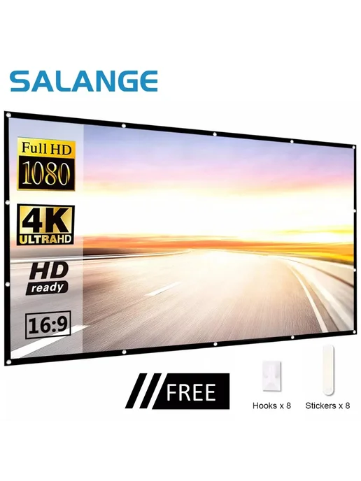Salange Портативный экран HX810 100 дюймов, 100 дюймов