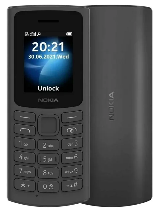 nokia Телефон с кнопками громкий без камеры, черный, фото 2