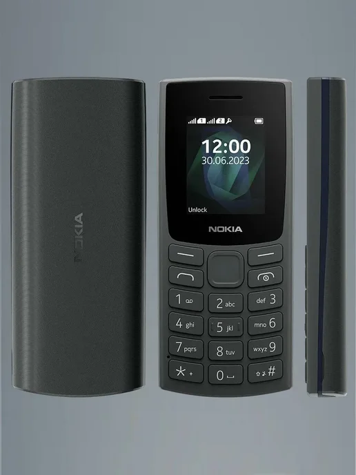 nokia Телефон с кнопками громкий без камеры, черный, фото 7