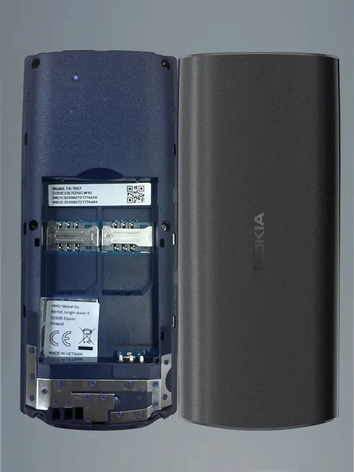 nokia Телефон с кнопками громкий без камеры, черный, фото 8