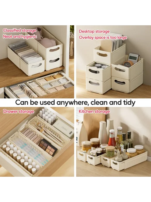 WudenCozfy Пластиковый органайзер для ящиков, 3шт, цвет 3PCS Large, 3 шт, 3 шт, фото 6
