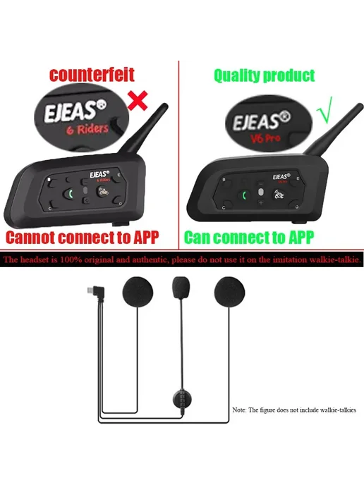 EJEAS V6Pro V4PLUS Bluetooth-гарнитура Для Мотоциклетного Шл, вариант, фото 3
