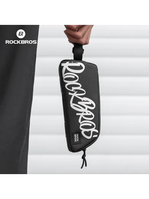 Rockbros Черная сумка-труба для велосипеда G009-1, черный, фото 7