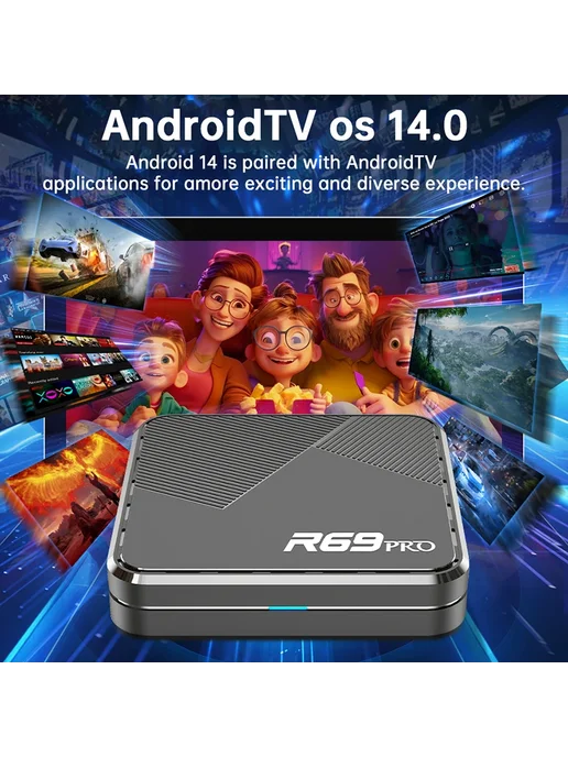 MORTAL R69 PRO Android TV Box, 2GB 16GB, AU Plug, 4 ГБ, 64 ГБ, фото 3