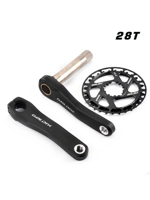 GOLDIX Детский велошатун MTB из алюминия 28-38T 140mm, Crank, 110mm
