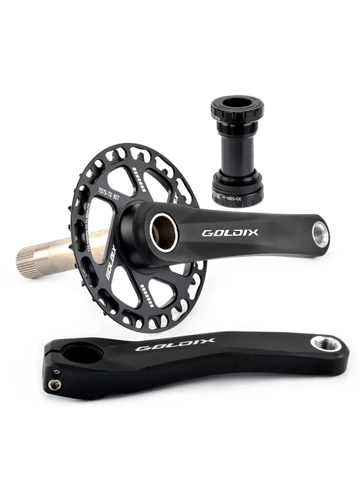 GOLDIX Детский велошатун MTB из алюминия 28-38T 140mm, Crank, 110mm, фото 4