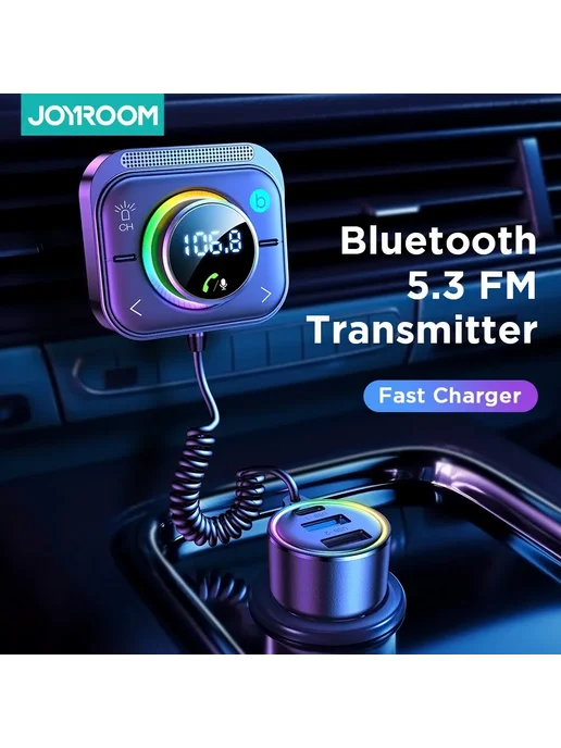 Joyroom Автомобильное Зарядное Устройство Bluetooth 5.3 FM A, вариант, фото 2