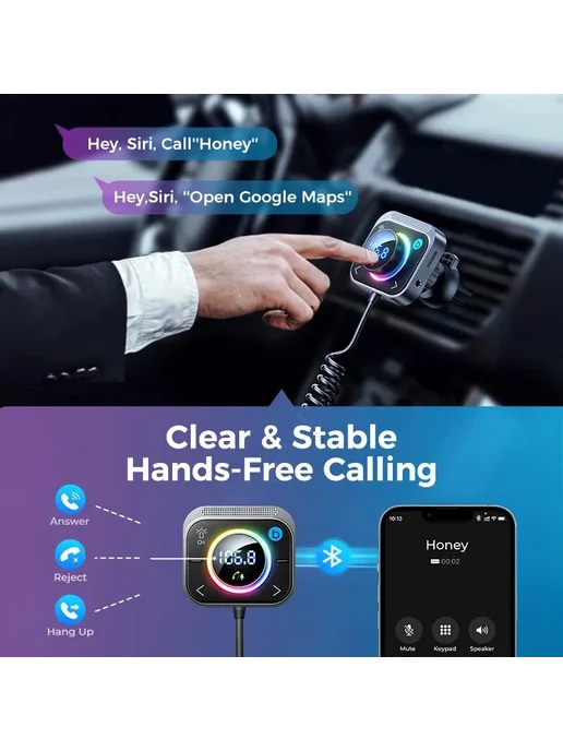 Joyroom Автомобильное Зарядное Устройство Bluetooth 5.3 FM A, вариант, фото 4