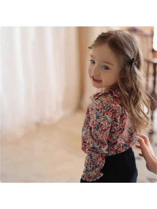 Colorful Childhood Детская блузка хлопок, цветочный принт, вариант, фото 3