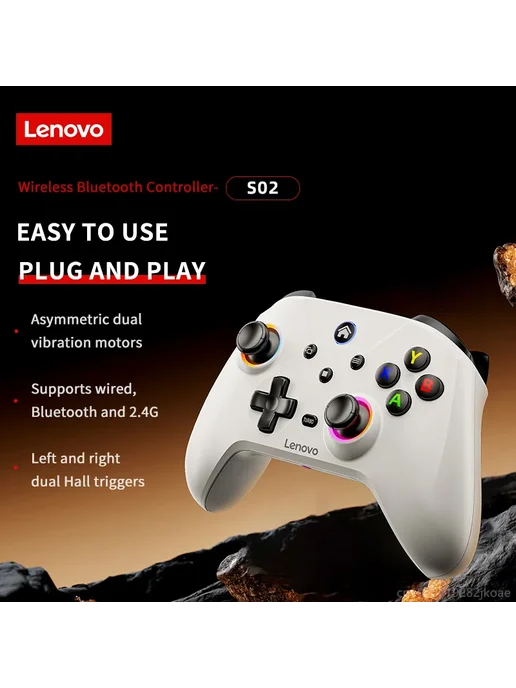 Lenovo S02 Беспроводной геймпад для Nintendo Switch, ПК, моб, белый, фото 7