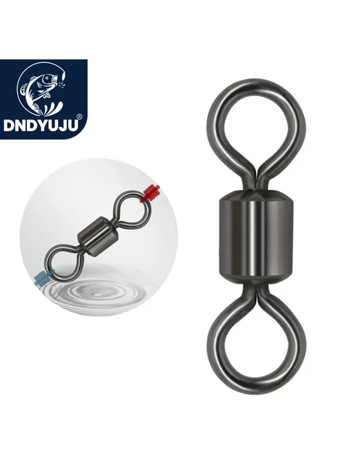 DNDYUJU 100 шт. Рыболовные вертлюги из нержавеющей стали Siz, 100 шт, фото 2