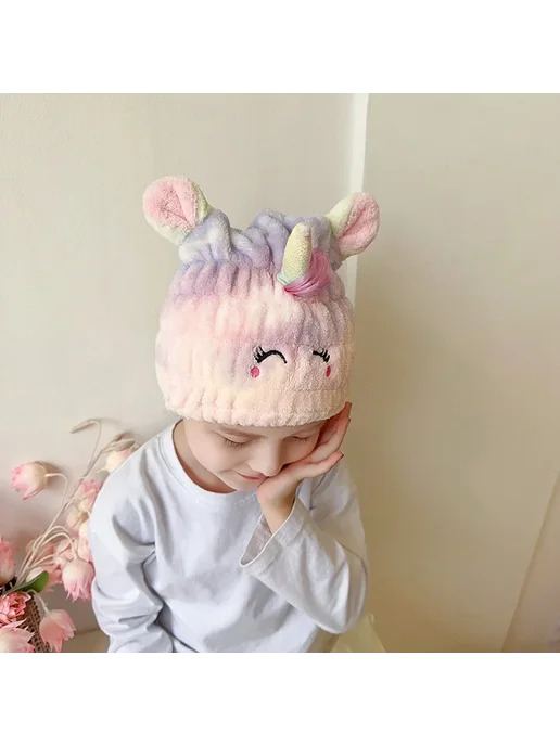 Нет бренда Шапочка для душа с животными Белый, white rabbit, белый, фото 3