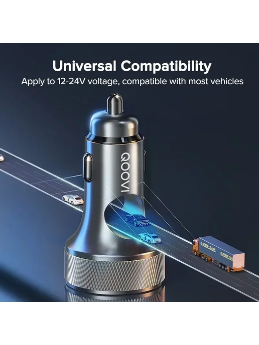 QOOVI Автомобильное Зарядное Устройство 80W PD USB Type C С, 80 Вт, фото 6