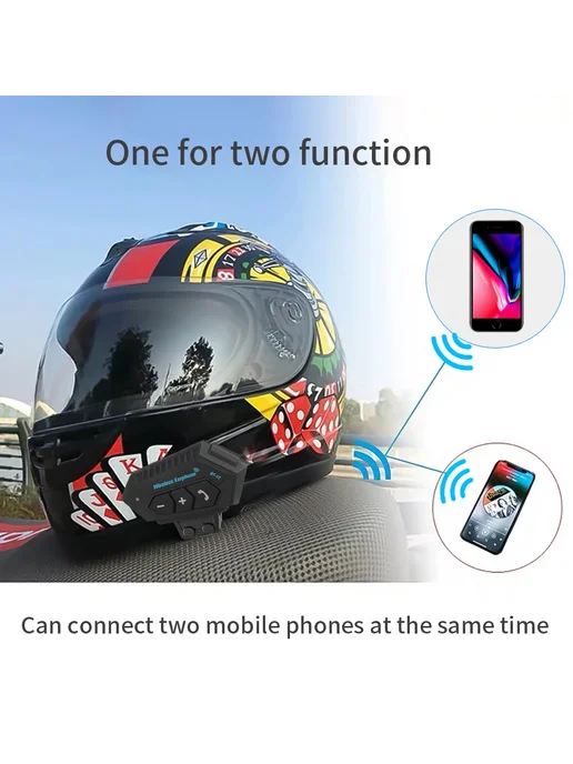 kebidumei Bluetooth гарнитура для шлема Y10 Hard Mic, черный, фото 5