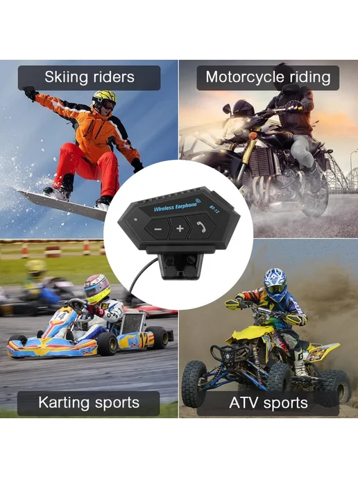 kebidumei Bluetooth гарнитура для шлема Y10 Hard Mic, черный, фото 6