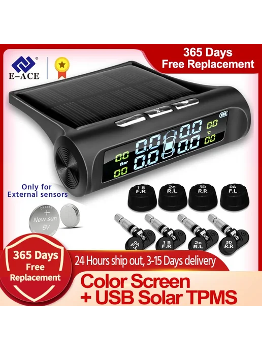 E-ACE Solar Energy TPMS Система Контроля Давления В Шинах Ав, вариант, фото 2