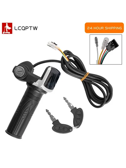 Нет бренда Электрический дроссель для электровелосипеда 36В 48В 60В 60V, черный, фото 2