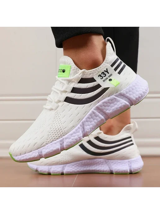 BIG RUNNING Мужская Спортивная Обувь, Легкая Дышащая Обувь С Сетчатым Ве, голубой, фото 5