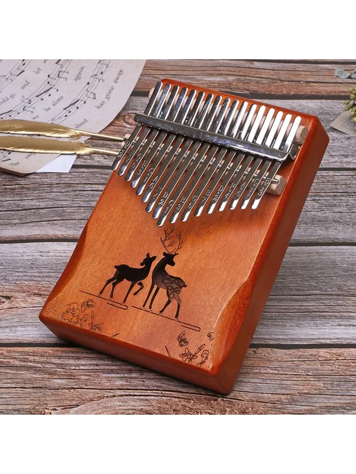 Lydesy Калимба 17 клавиш Коричневый, 17keys xianlu retro, коричневый