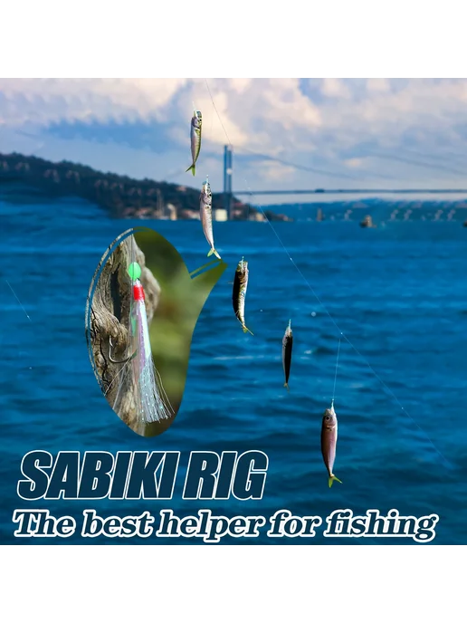 TAKBAS Рыболовные крючки Sabiki, белые, из углеродистой стал, белый, фото 3