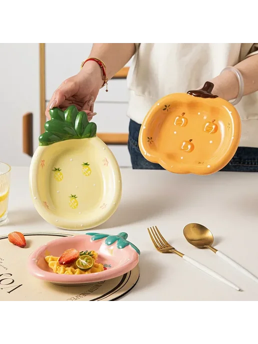 Нет бренда Керамические фруктовые тарелки Pineapple Plate, вариант, фото 4