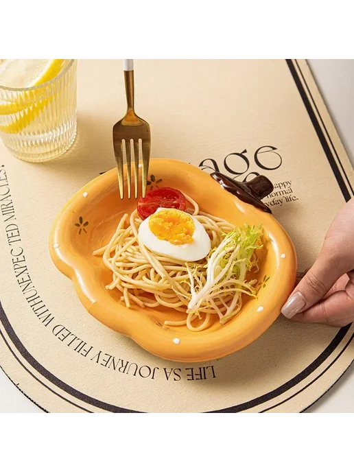 Нет бренда Керамические фруктовые тарелки Pineapple Plate, розовый, фото 3
