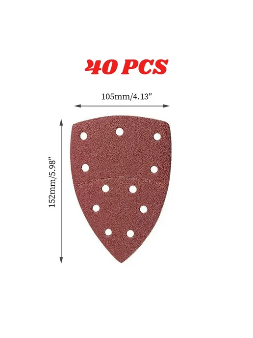 XMSJ Треугольная наждачная бумага 40-2000 грит 40 PCS, 150, 40 шт