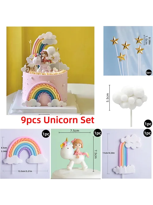 Нет бренда Единорог для торта, цвет unicorn 4, вариант, фото 3