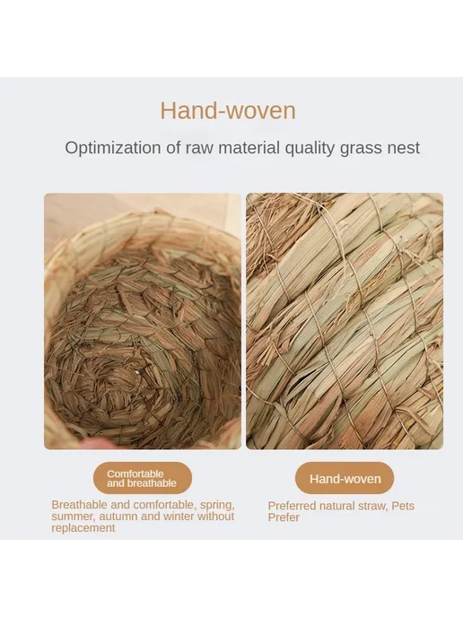 Нет бренда Бамбуковое гнездо для птицы XL grass nest, вариант, фото 3