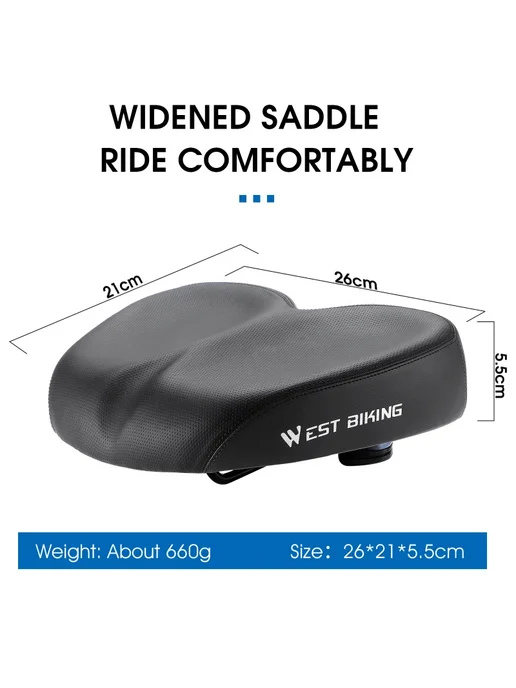 West Biking Велосипедное седло Комфортное Черное Красный, 08, черный, фото 7