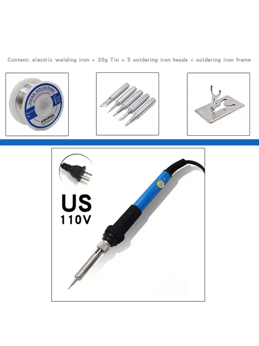 Нет бренда Паяльник электрический 60 Вт, Set C-EU Plug, 60 Вт, фото 6