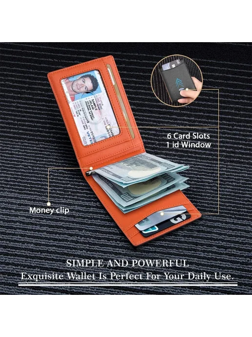 SMILEY SUNSHINE Мужской Тонкий Кошелек С Защитой От RFID, Держатель Для Кред, синий, фото 4