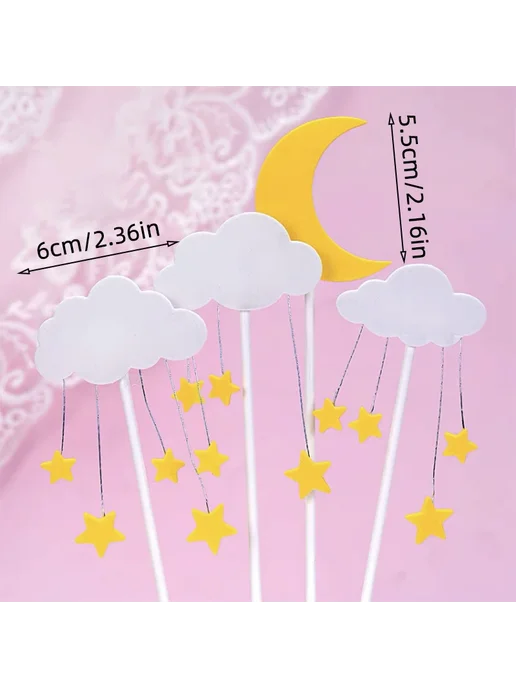 Нет бренда Топпер для торта «Медведь-пилот» Голубой, 3pcs windmill B, 3 шт, фото 7