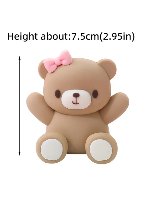 Нет бренда Фигурки медведей для торта ПВХ Коричневый, Bear Style 8, коричневый